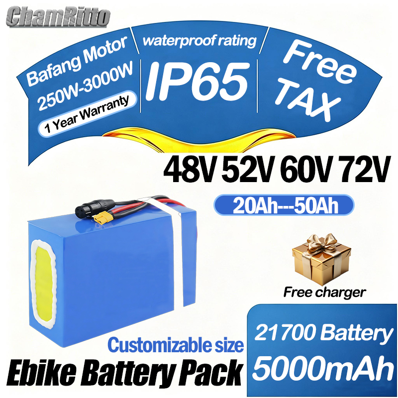 60V 72V 2000W ebike Elektrisch - 72V 50Ah 21700 Lithium Battery review and price