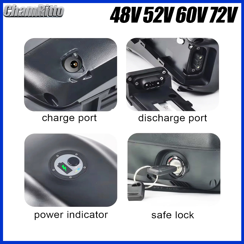 E Bike 48V 72V Down tube Batte - 72V 50Ah 21700 Lithium Battery review and price